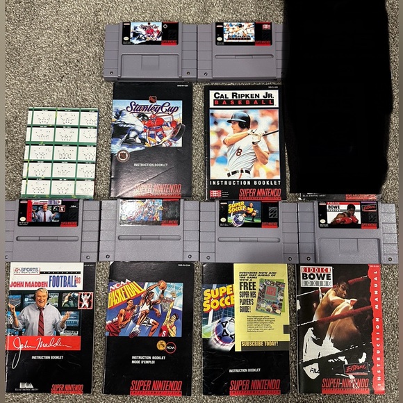 6 snes game bundle with manuals - Picture 1 of 1